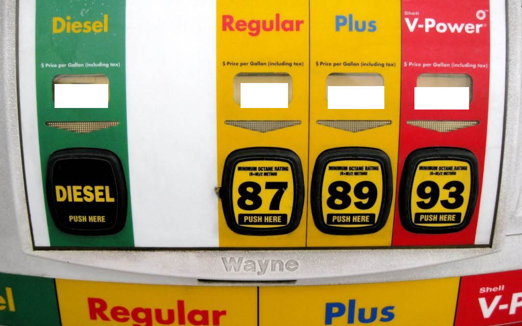 Diferencias entre gasolina de 87, 89 y 93