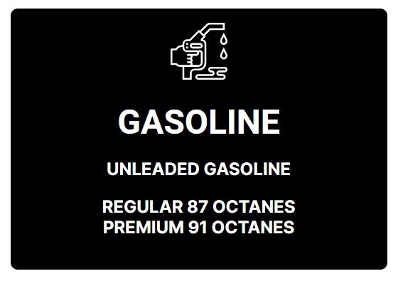 Unleaded gasoline, Regular 87 octane and Premium 91 octane for companies